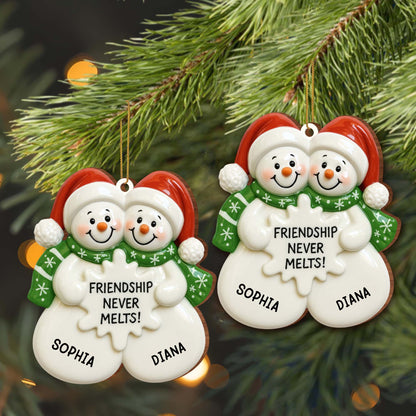 Friendship Never Melts Snowmen Ornament