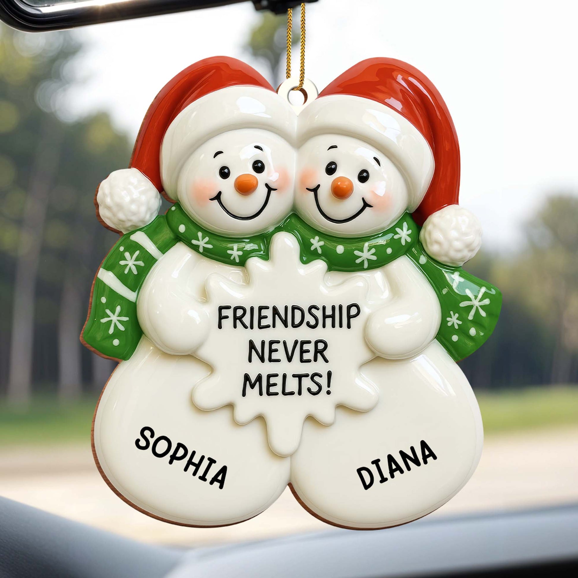 Friendship Never Melts Snowmen Ornament