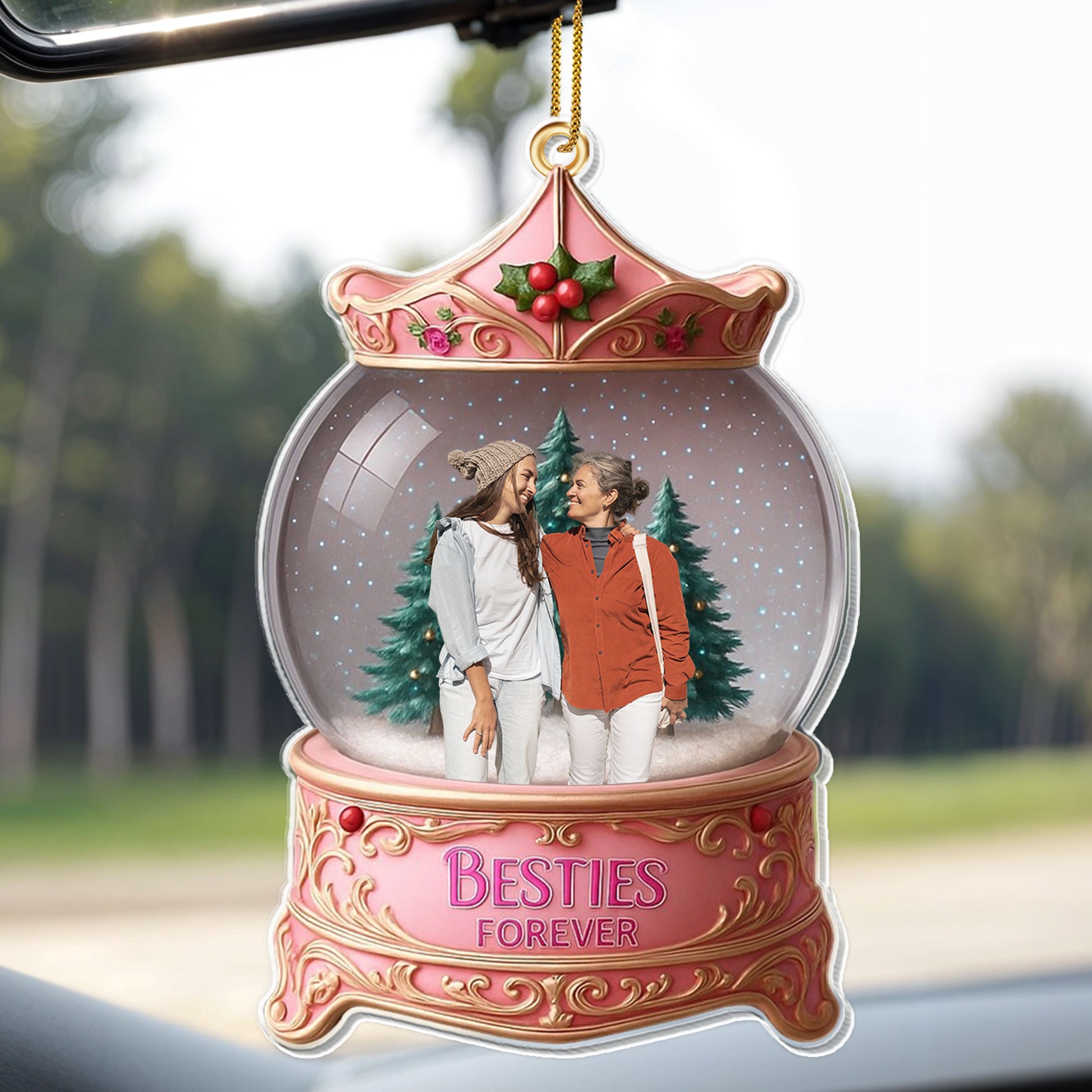 Besties Forever, Christmas-Themed Snow Globe