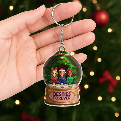 Besties Forever Christmas Keychain