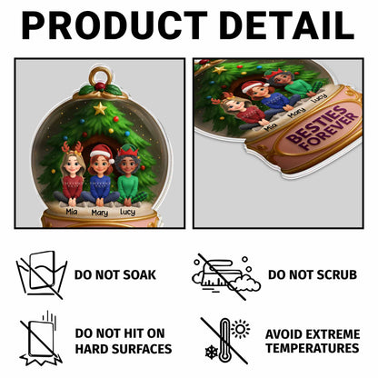 Besties Forever Christmas Keychain