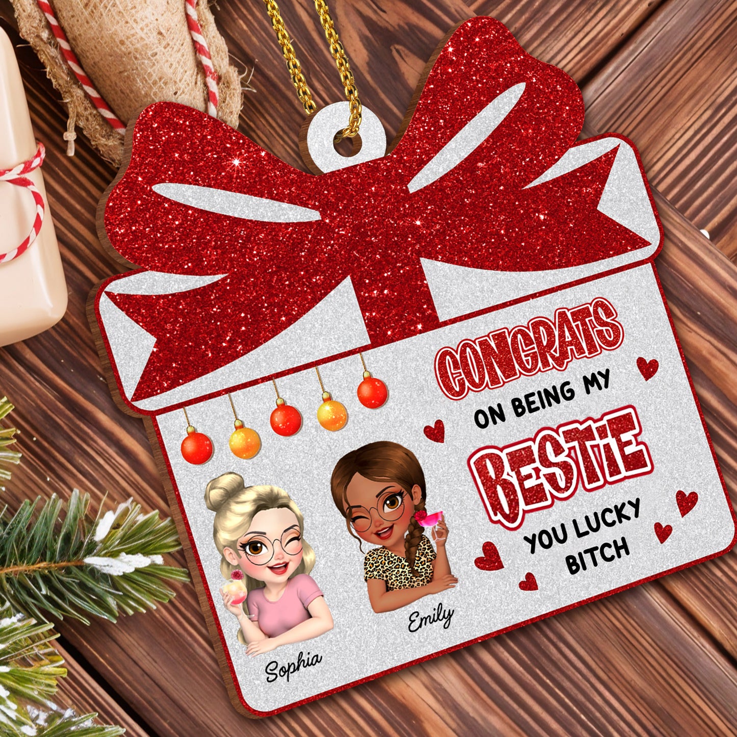 Congrats On Being My Bestie, Gift Box Design