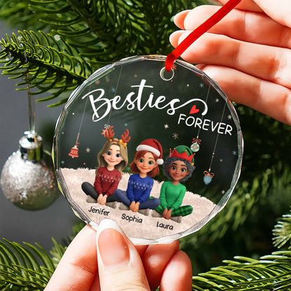 Besties Forever With Christmas Hats