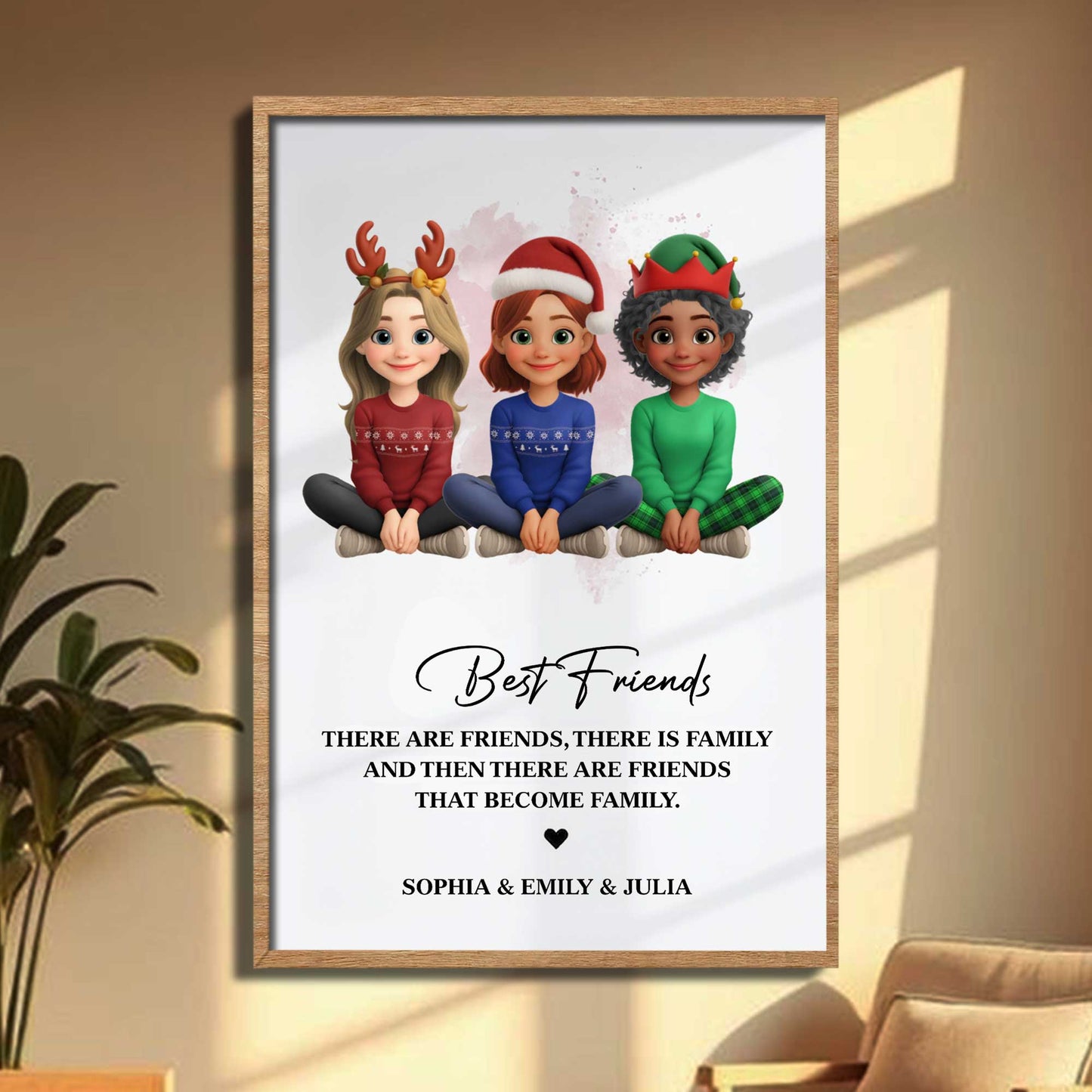 Best Friends That Become Family, Christmas Poster