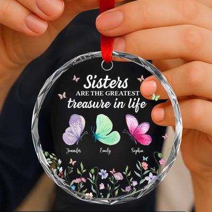 Sisters Are the Greatest Treasure With Butterflies And Flowers