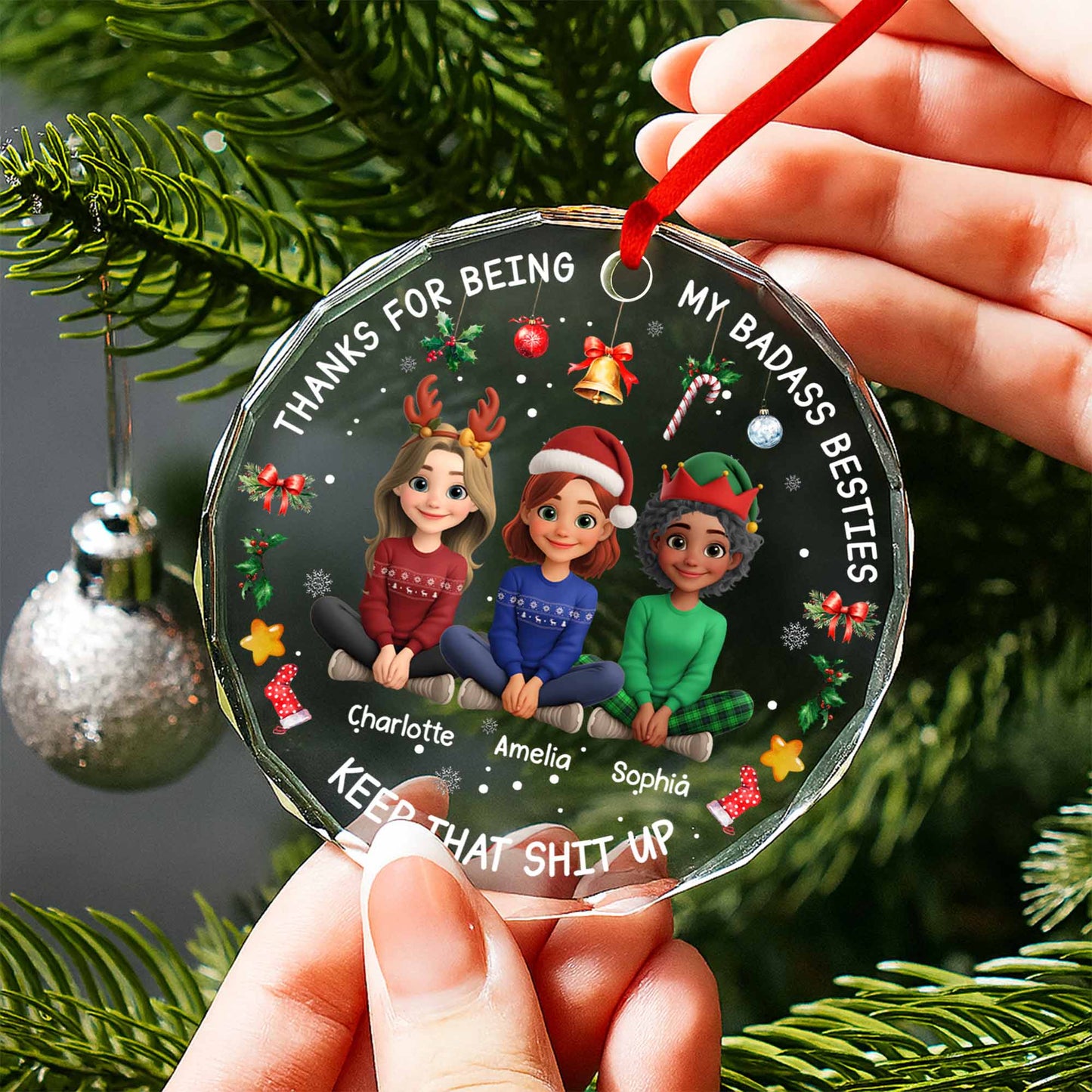 Thanks For Being My Badass Besties With Holiday Cheer