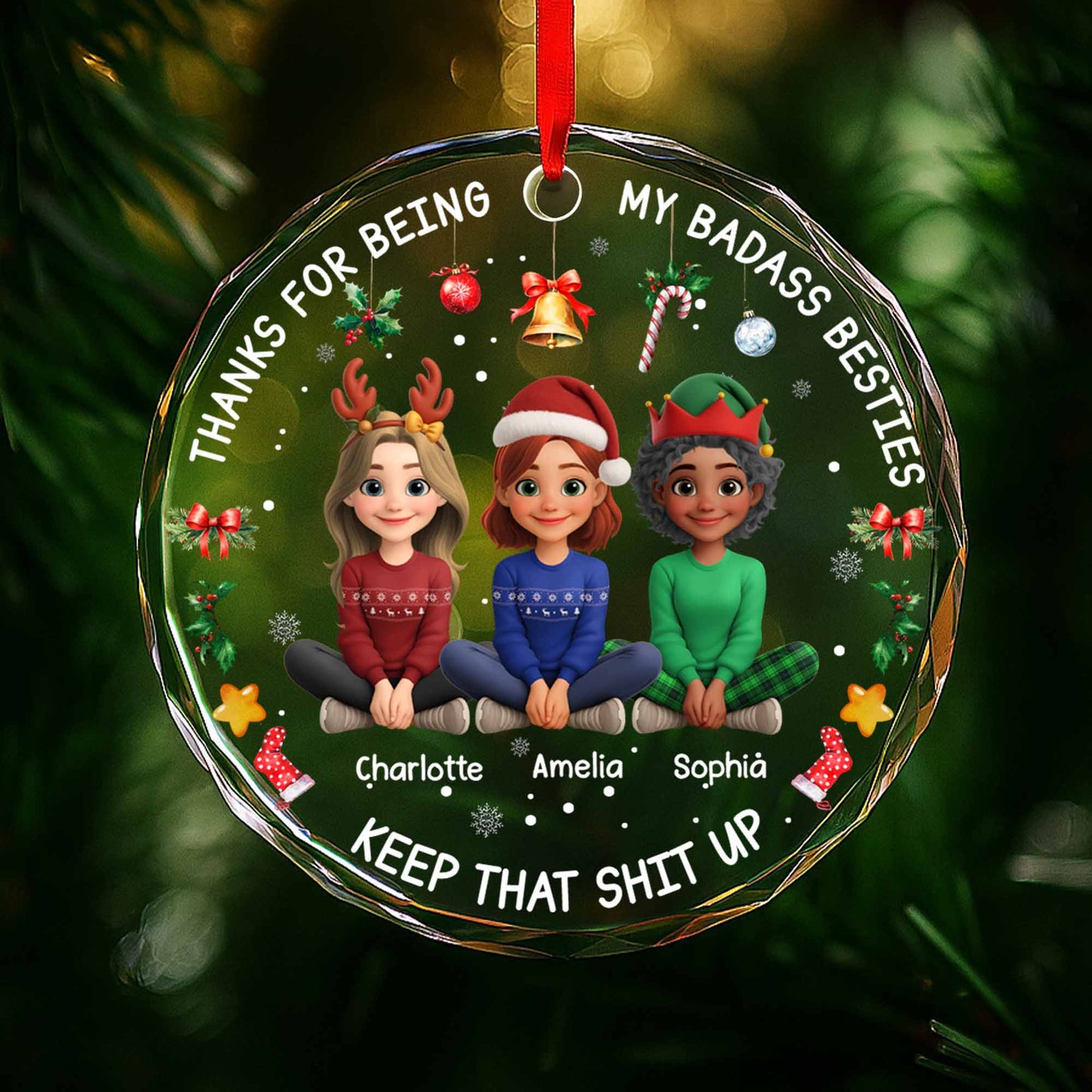 Thanks For Being My Badass Besties With Holiday Cheer