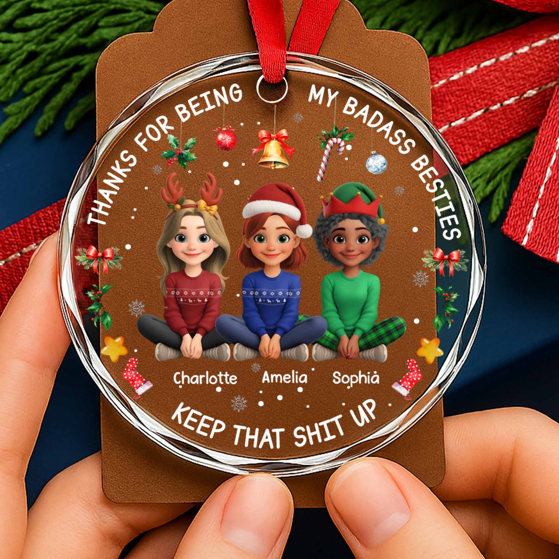 Thanks For Being My Badass Besties With Holiday Cheer