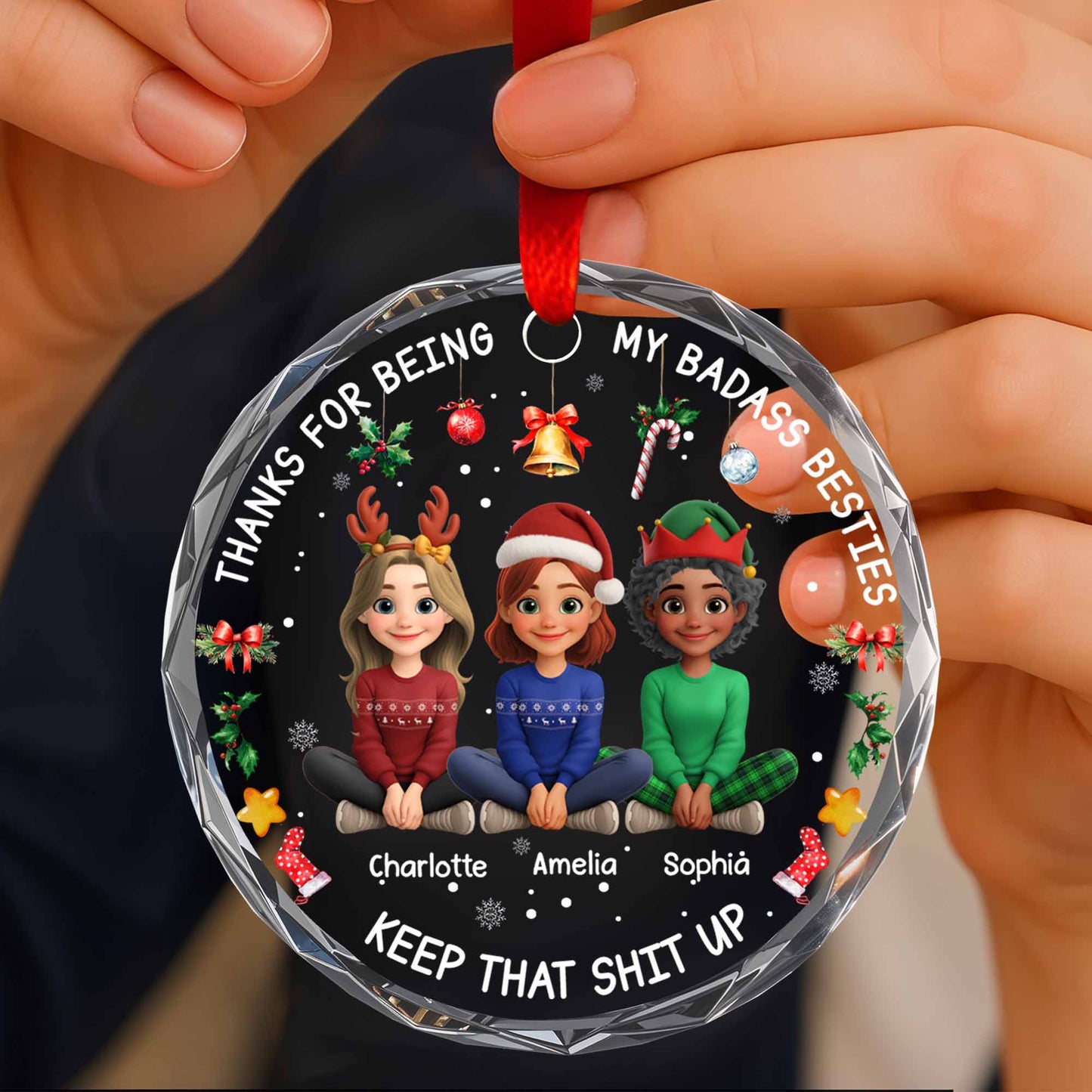 Thanks For Being My Badass Besties With Holiday Cheer