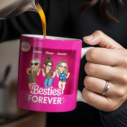 Besties Forever With Cartoon Figures And Stars