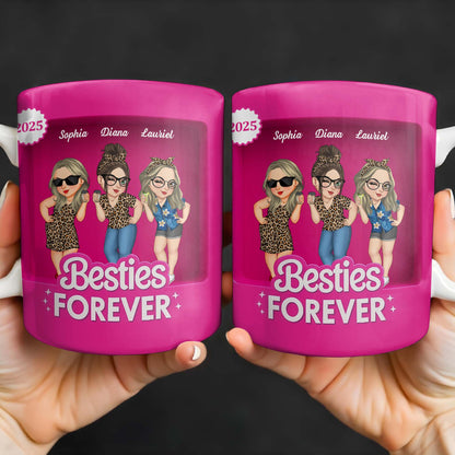 Besties Forever With Cartoon Figures And Stars