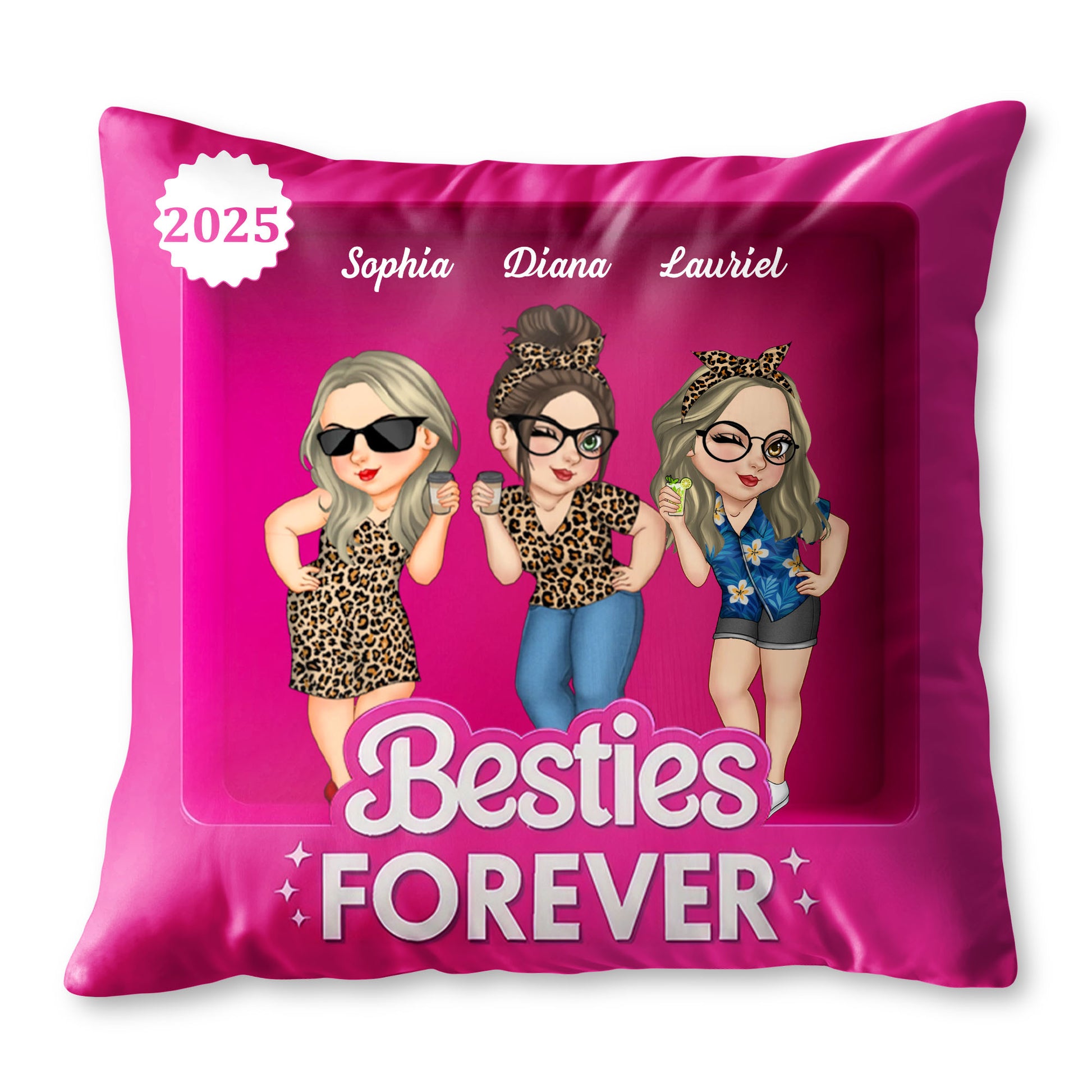 Besties Forever With Three Cartoon Girls