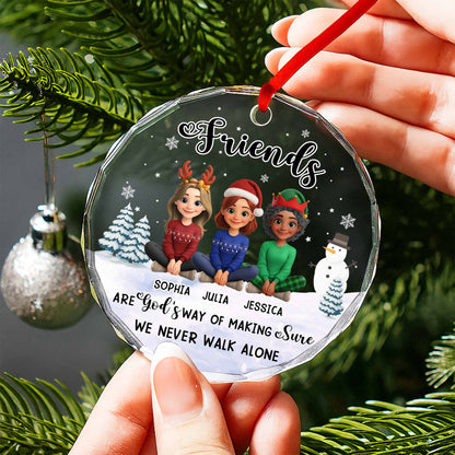 Friends Are God's Way Of Making Sure, Animated Characters, Snowman, Christmas Tree