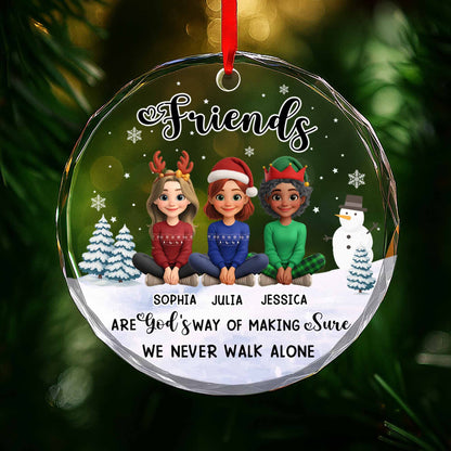 Friends Are God's Way Of Making Sure, Animated Characters, Snowman, Christmas Tree