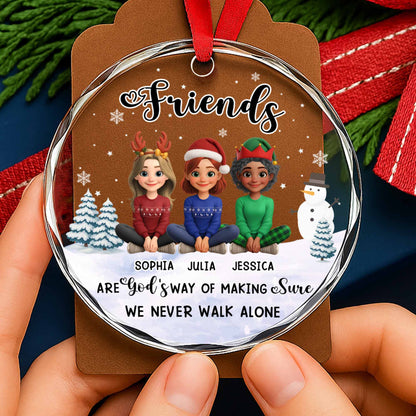 Friends Are God's Way Of Making Sure, Animated Characters, Snowman, Christmas Tree