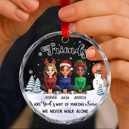 Friends Are God's Way Of Making Sure, Animated Characters, Snowman, Christmas Tree