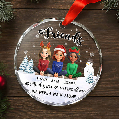 Friends Are God's Way Of Making Sure, Animated Characters, Snowman, Christmas Tree