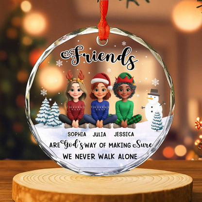 Friends Are God's Way Of Making Sure, Animated Characters, Snowman, Christmas Tree