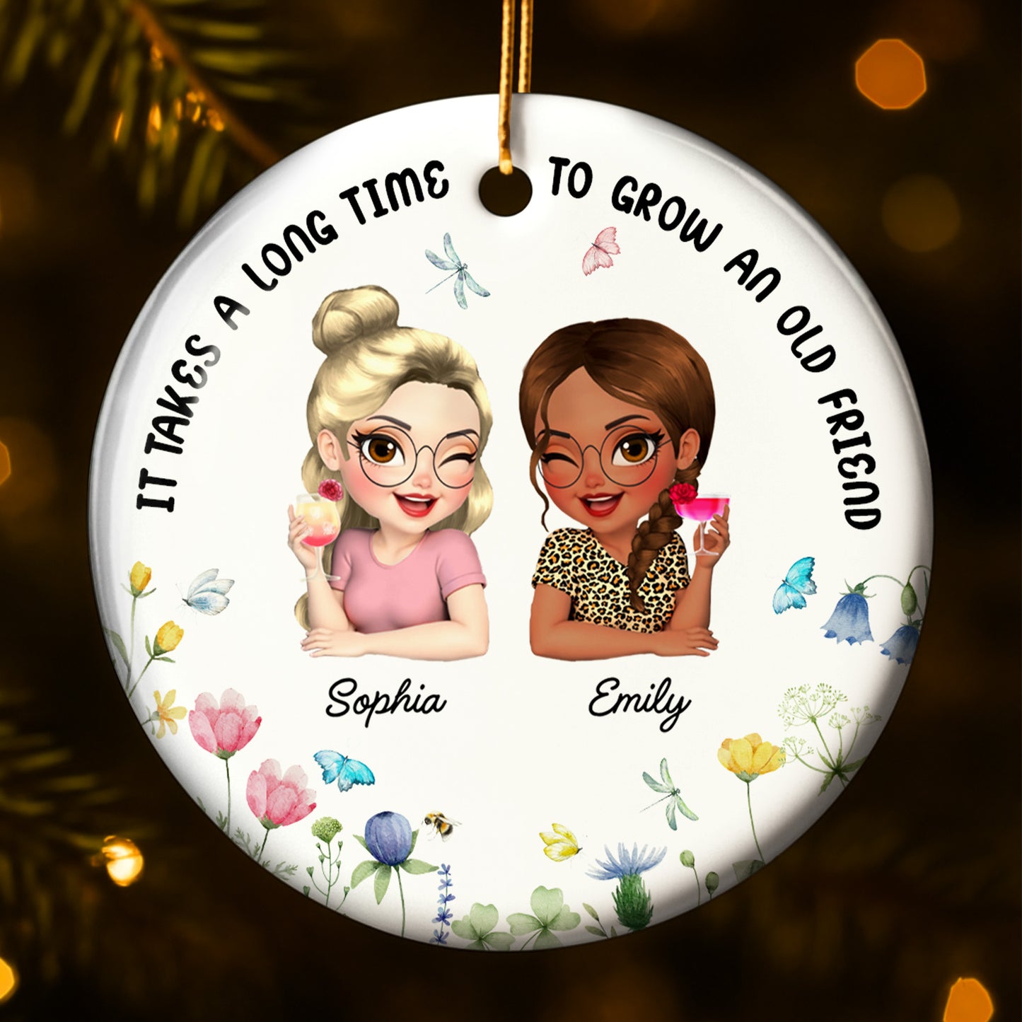 It Takes A Long Time To Grow An Old Friend, Female Friends, Flowers