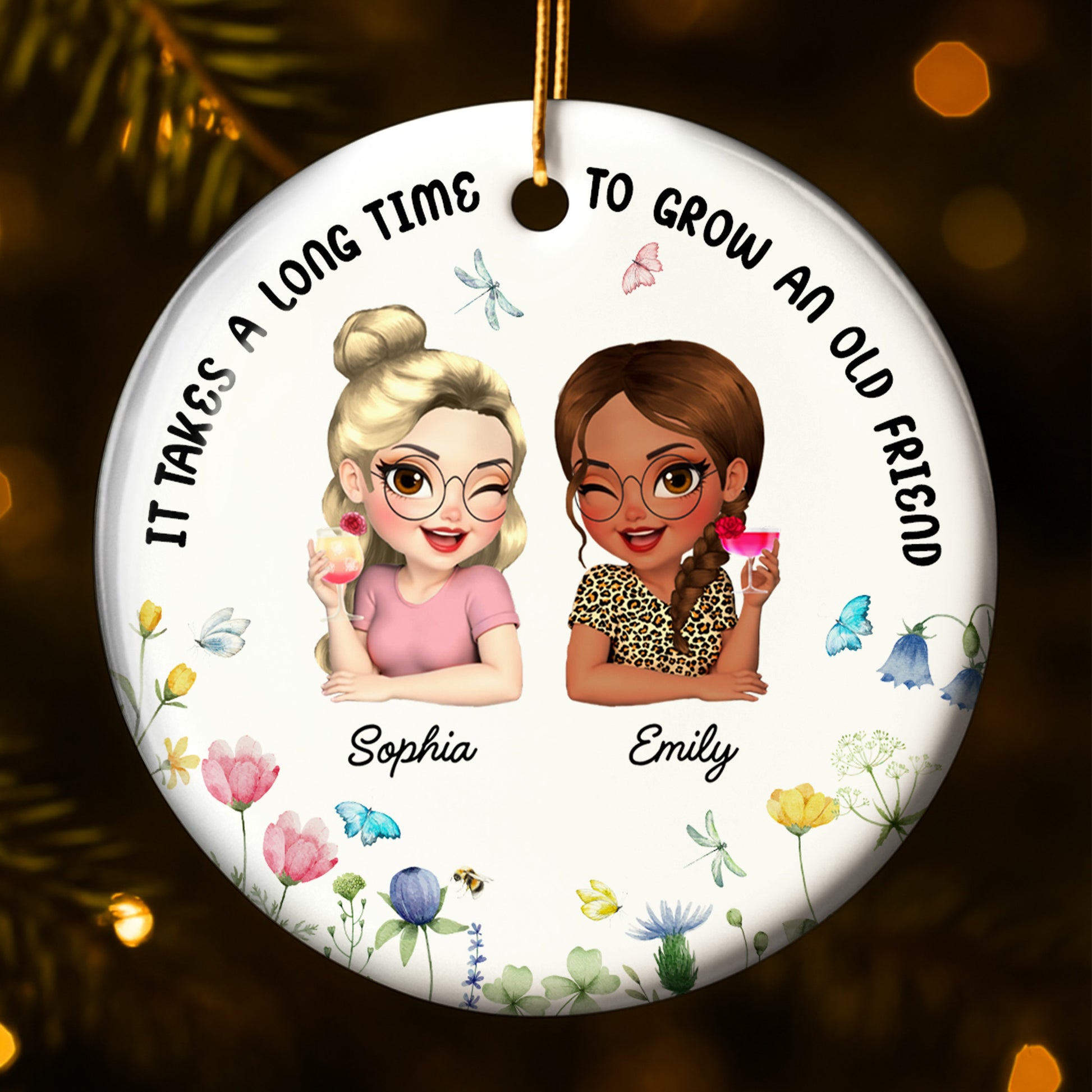 It Takes A Long Time To Grow An Old Friend, Female Friends, Flowers