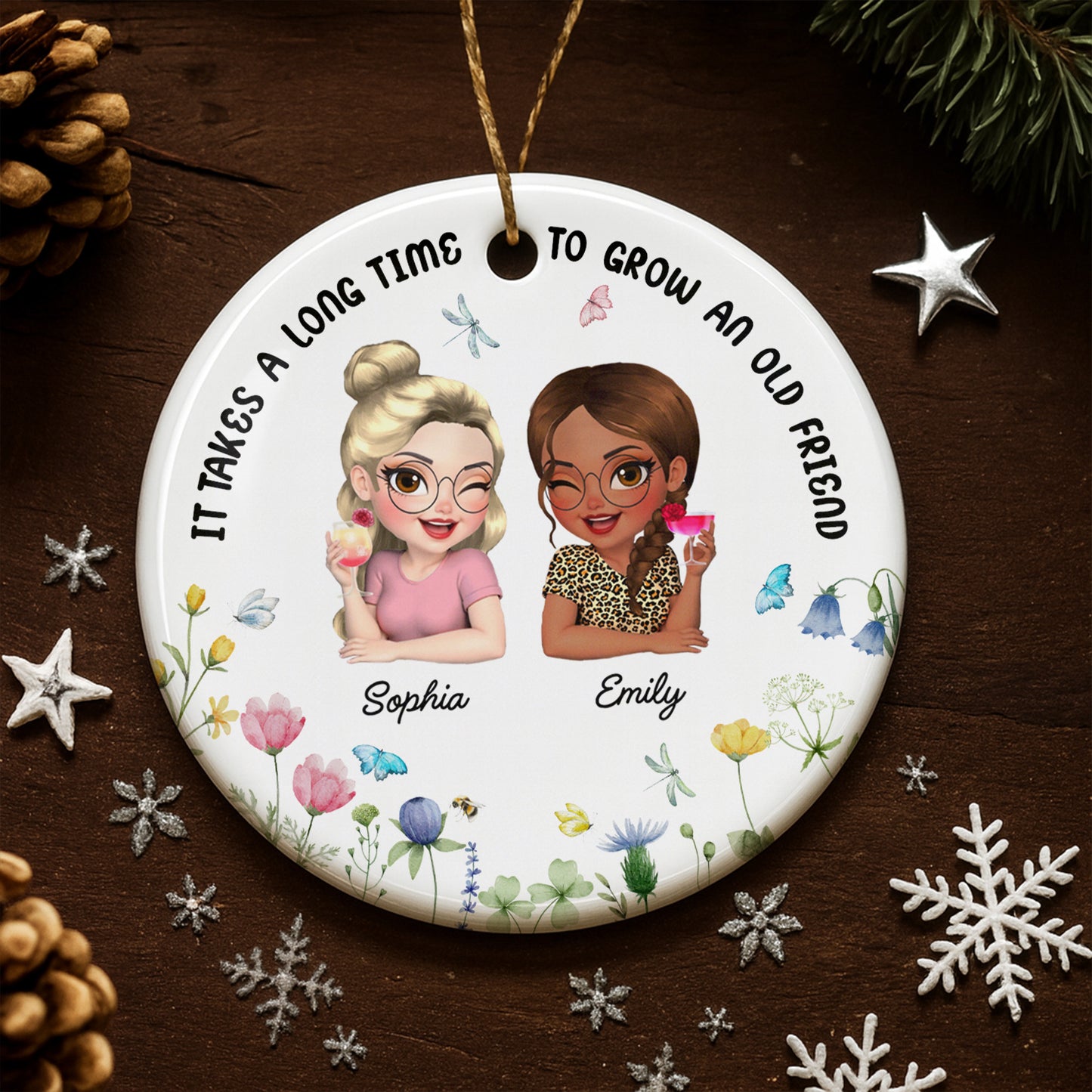 It Takes A Long Time To Grow An Old Friend, Female Friends, Flowers