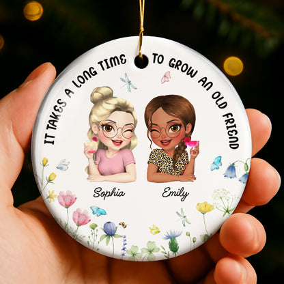 It Takes A Long Time To Grow An Old Friend, Female Friends, Flowers