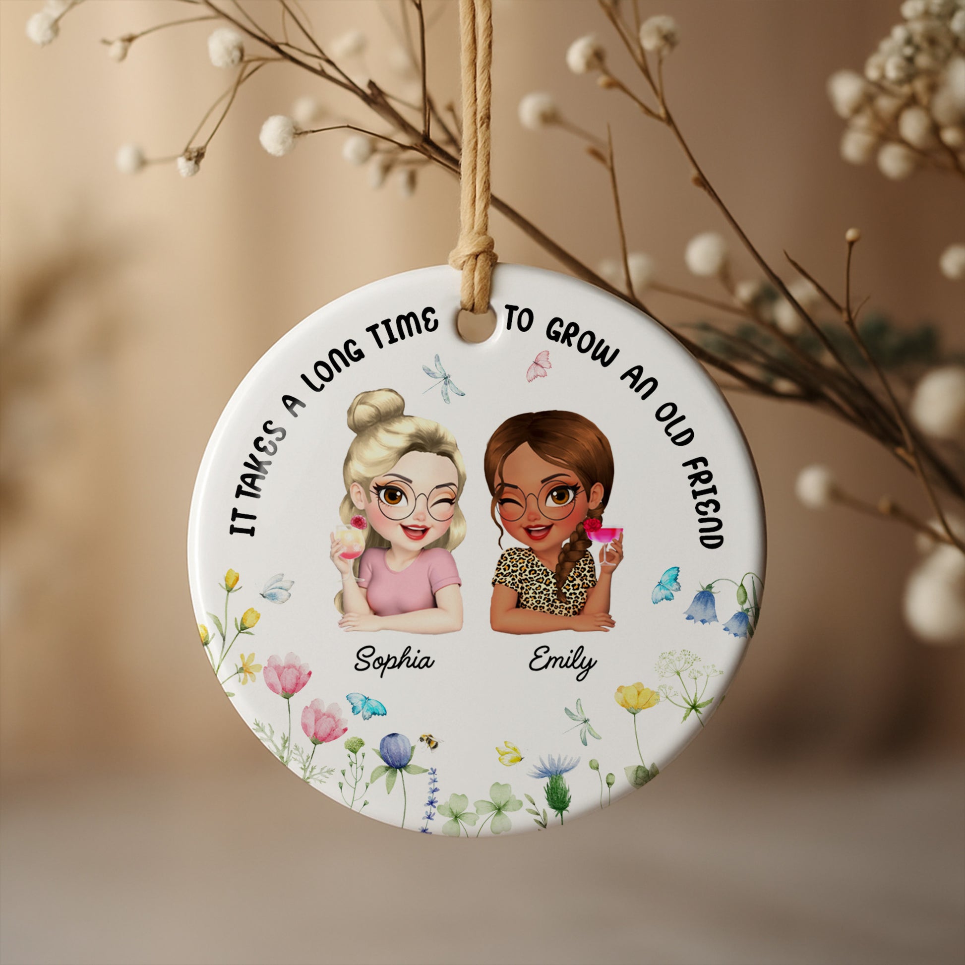 It Takes A Long Time To Grow An Old Friend, Female Friends, Flowers