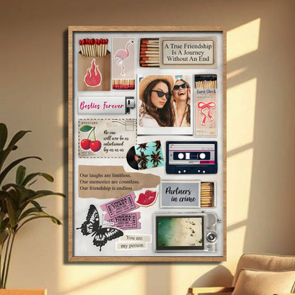 A True Friendship Is A Journey Without An End With Icons Of Friendship - Personalized Custom Vertical Poster - BST230_VPOS