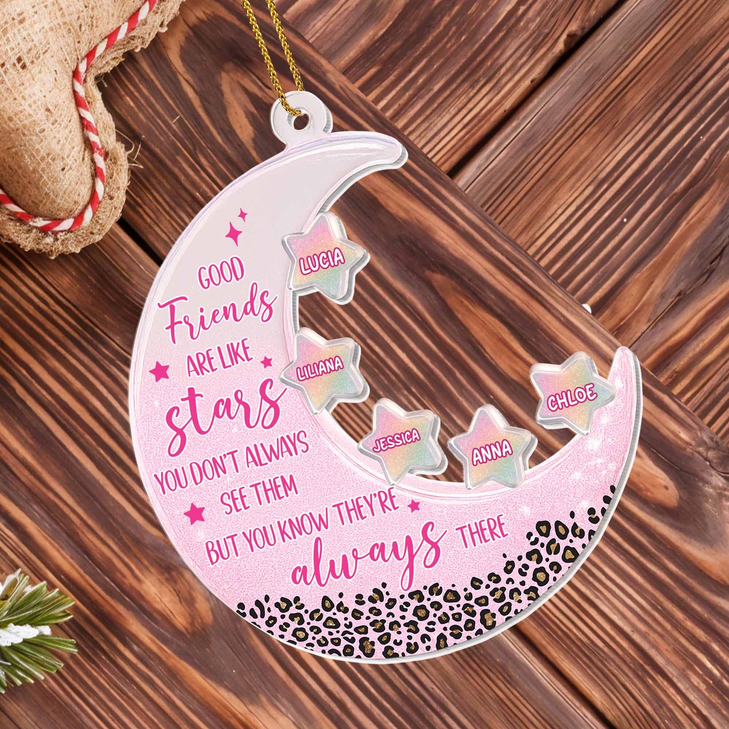 Good Friends Are Like Stars, Stars And Leopard Print