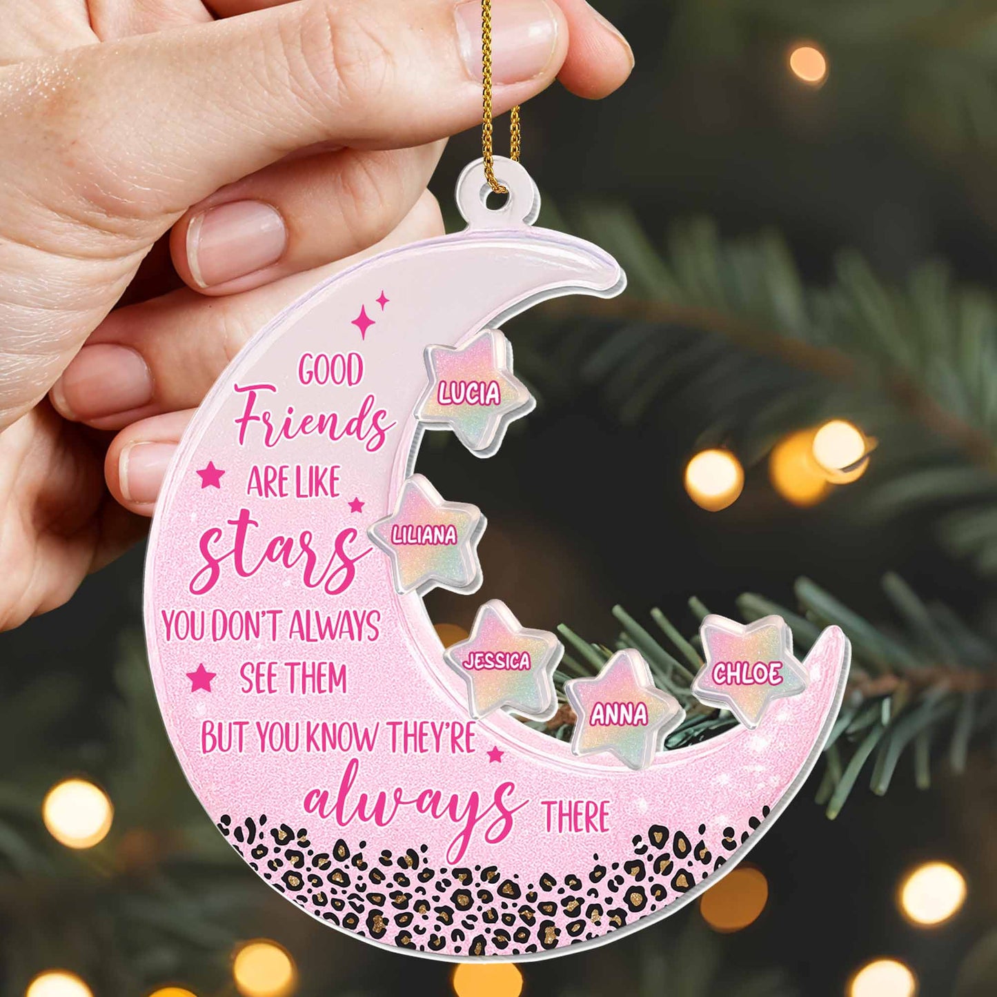 Good Friends Are Like Stars, Stars And Leopard Print