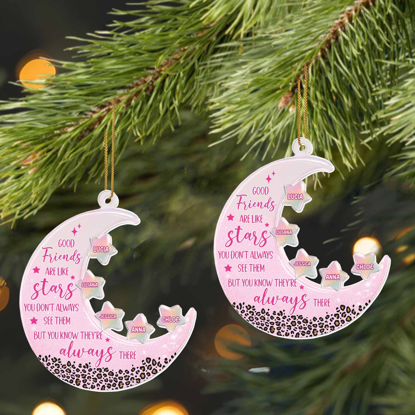 Good Friends Are Like Stars, Stars And Leopard Print