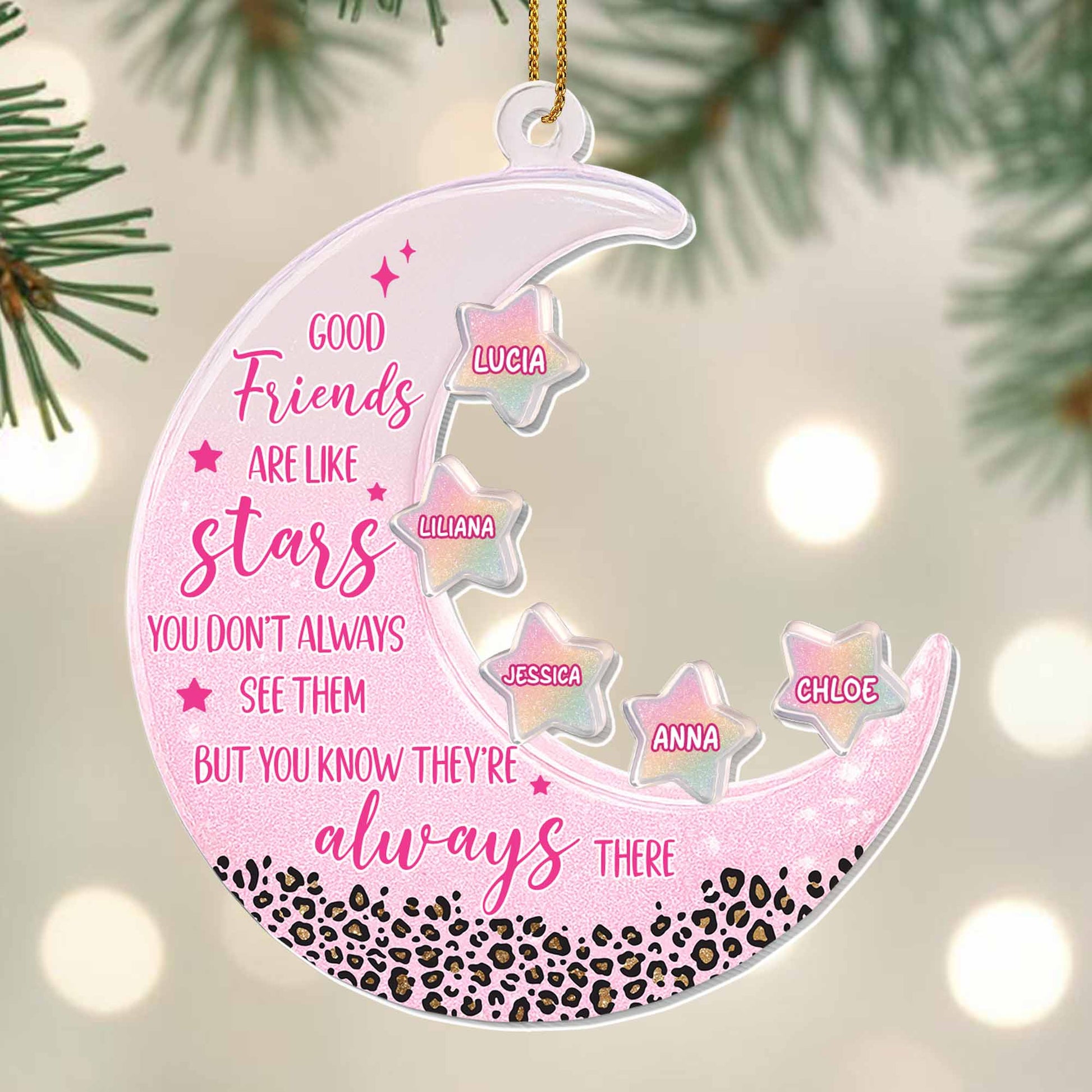 Good Friends Are Like Stars, Stars And Leopard Print