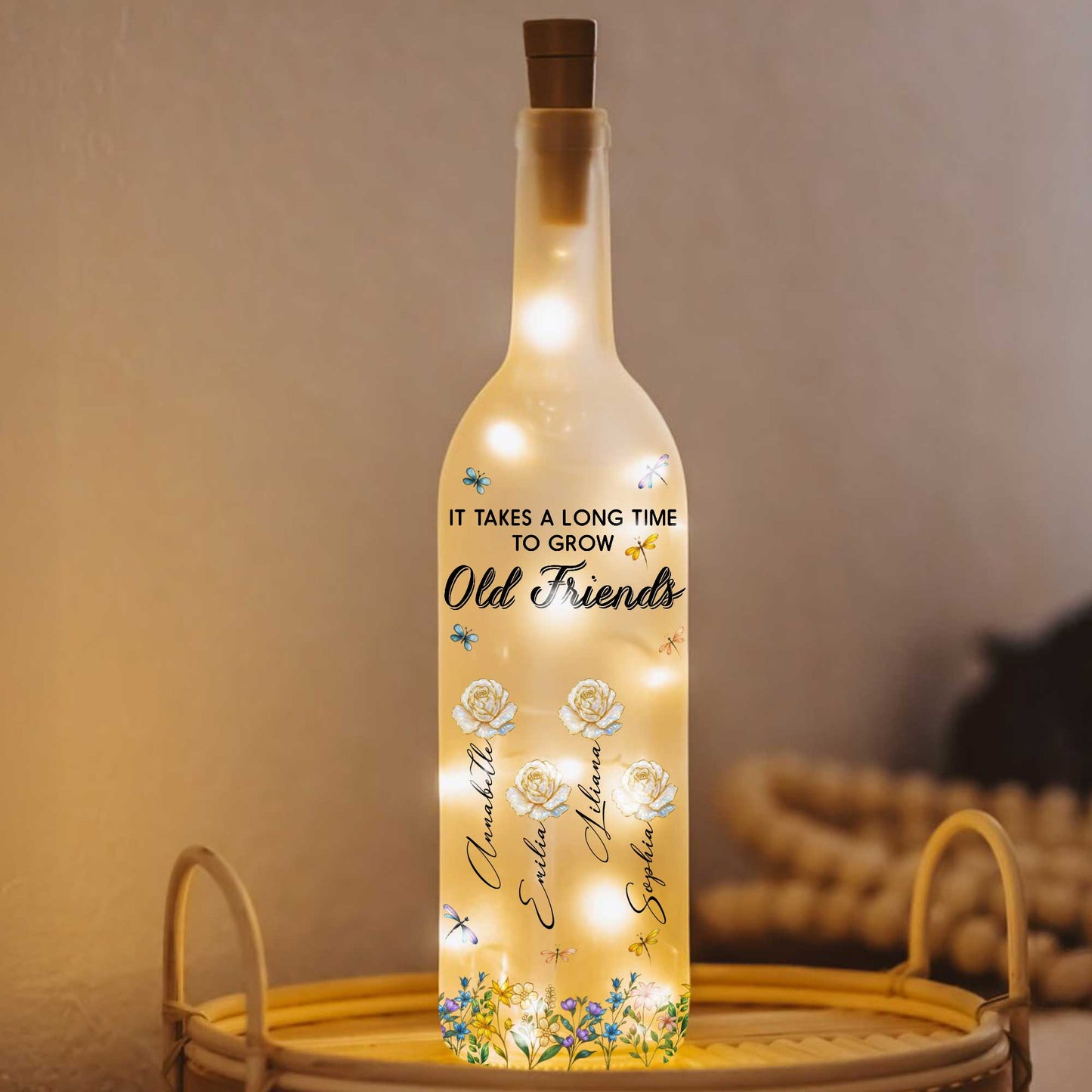 It Takes A Long Time To Grow Old Friends, Flowers And Butterflies