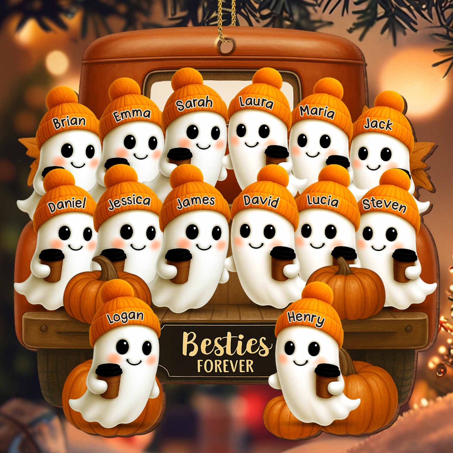 Besties Forever With Ghosts And Pumpkins