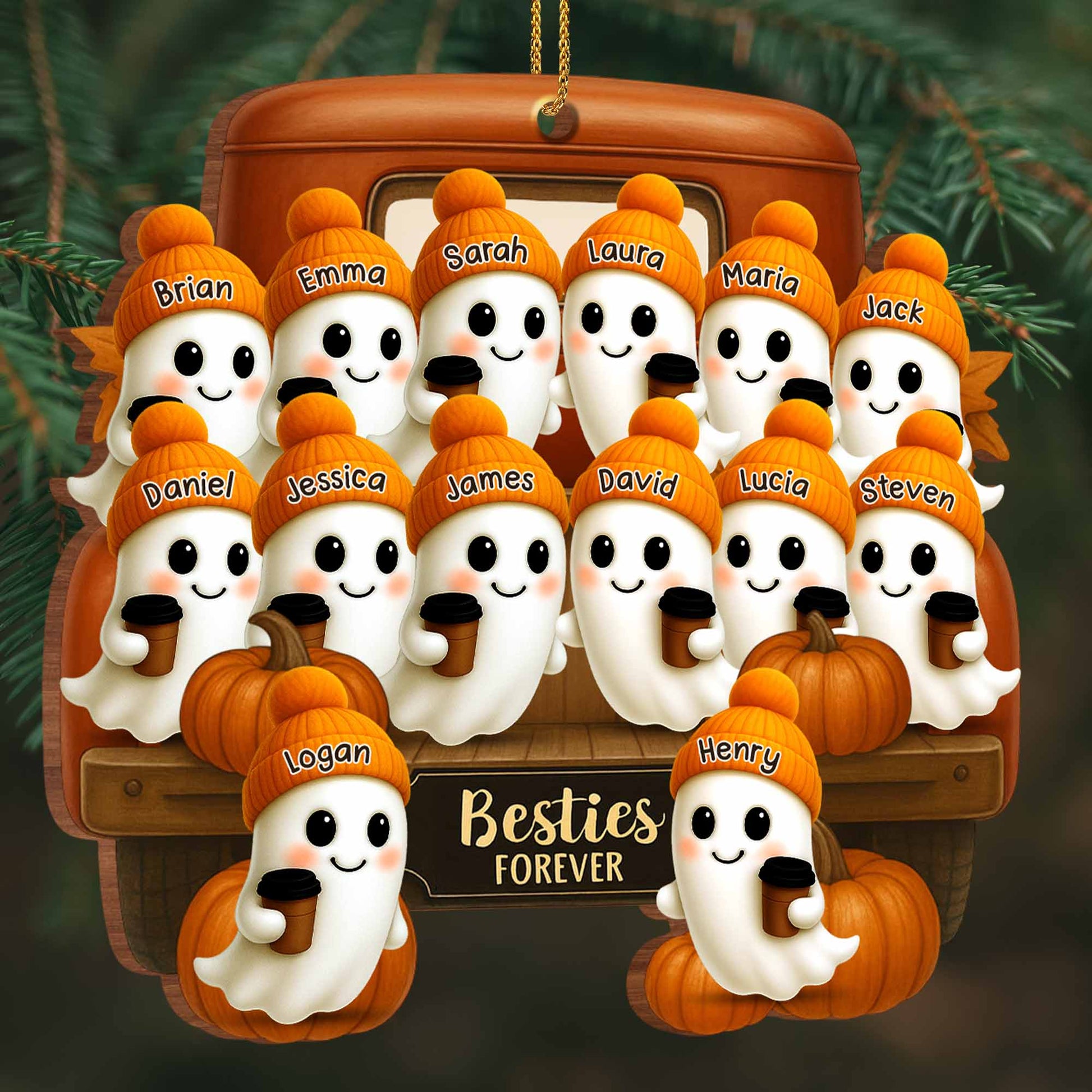 Besties Forever With Ghosts And Pumpkins