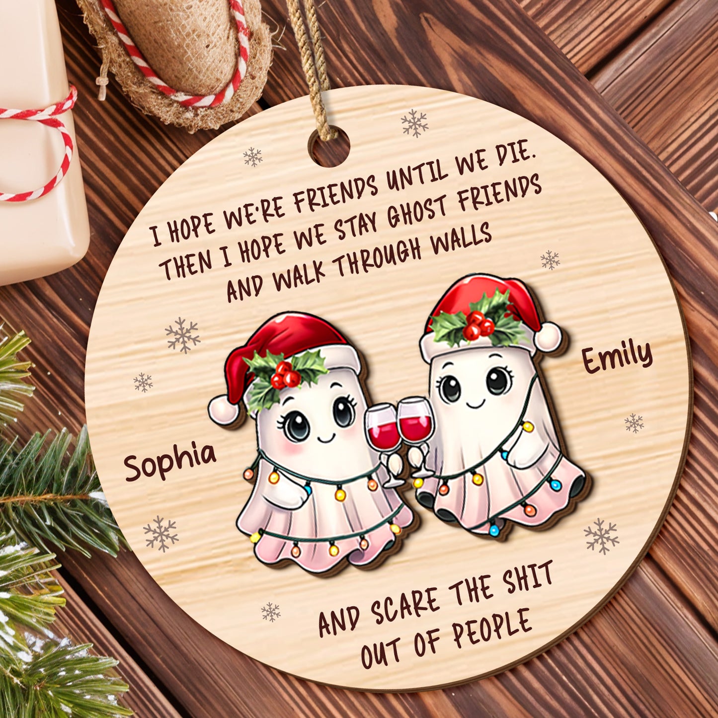 Friends Until We Die Ghost Friends Wine Glasses