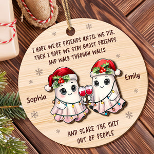 Friends Until We Die Ghost Friends Wine Glasses