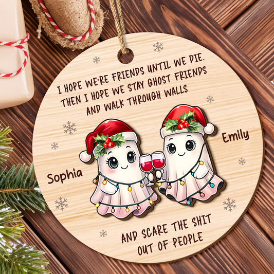 Friends Until We Die Ghost Friends Wine Glasses