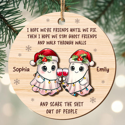 Friends Until We Die Ghost Friends Wine Glasses