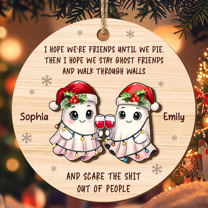 Friends Until We Die Ghost Friends Wine Glasses