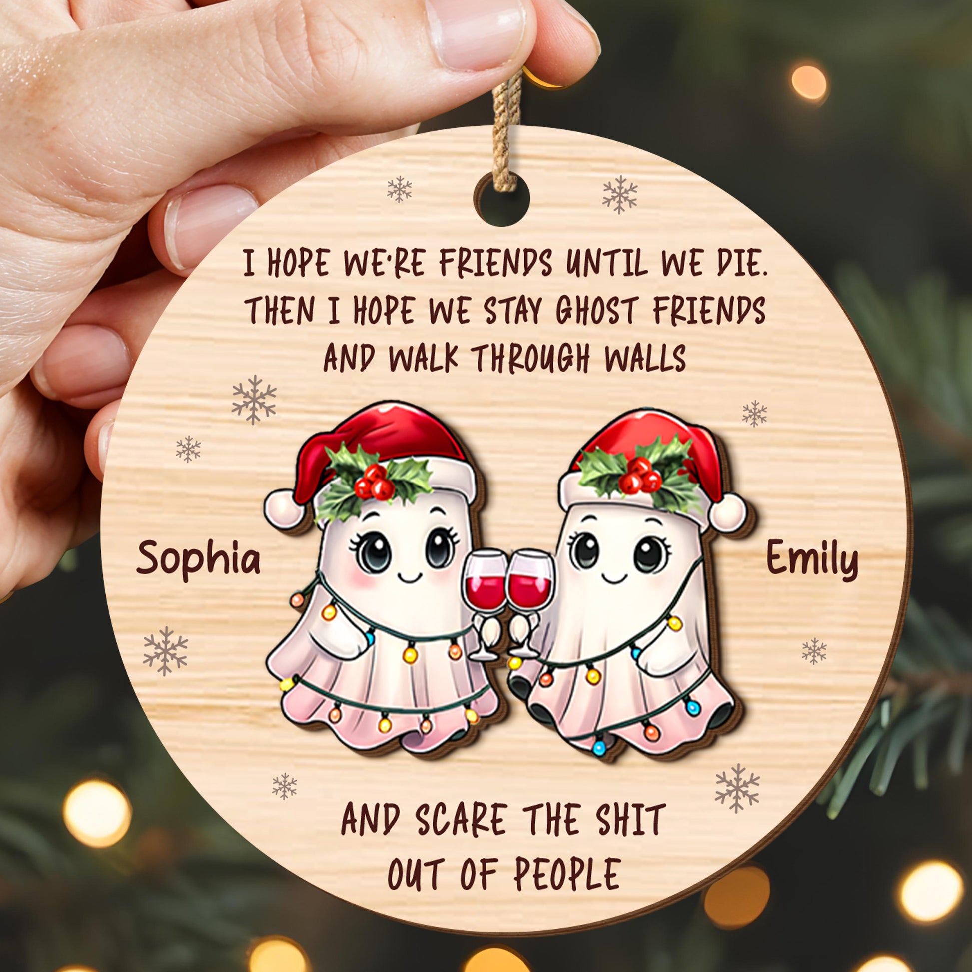 Friends Until We Die Ghost Friends Wine Glasses