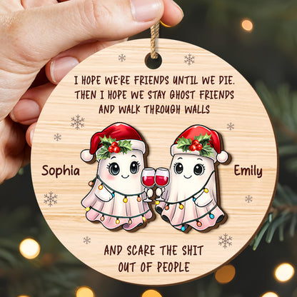 Friends Until We Die Ghost Friends Wine Glasses