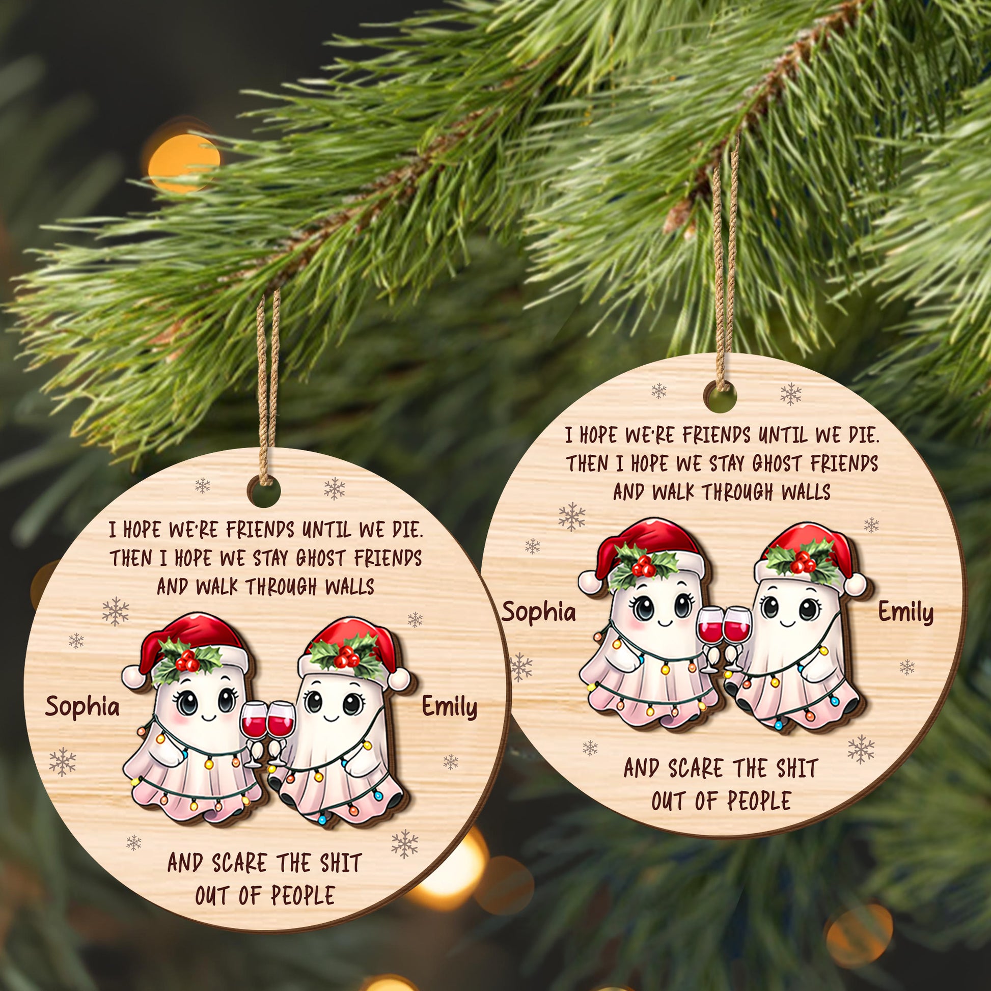 Friends Until We Die Ghost Friends Wine Glasses