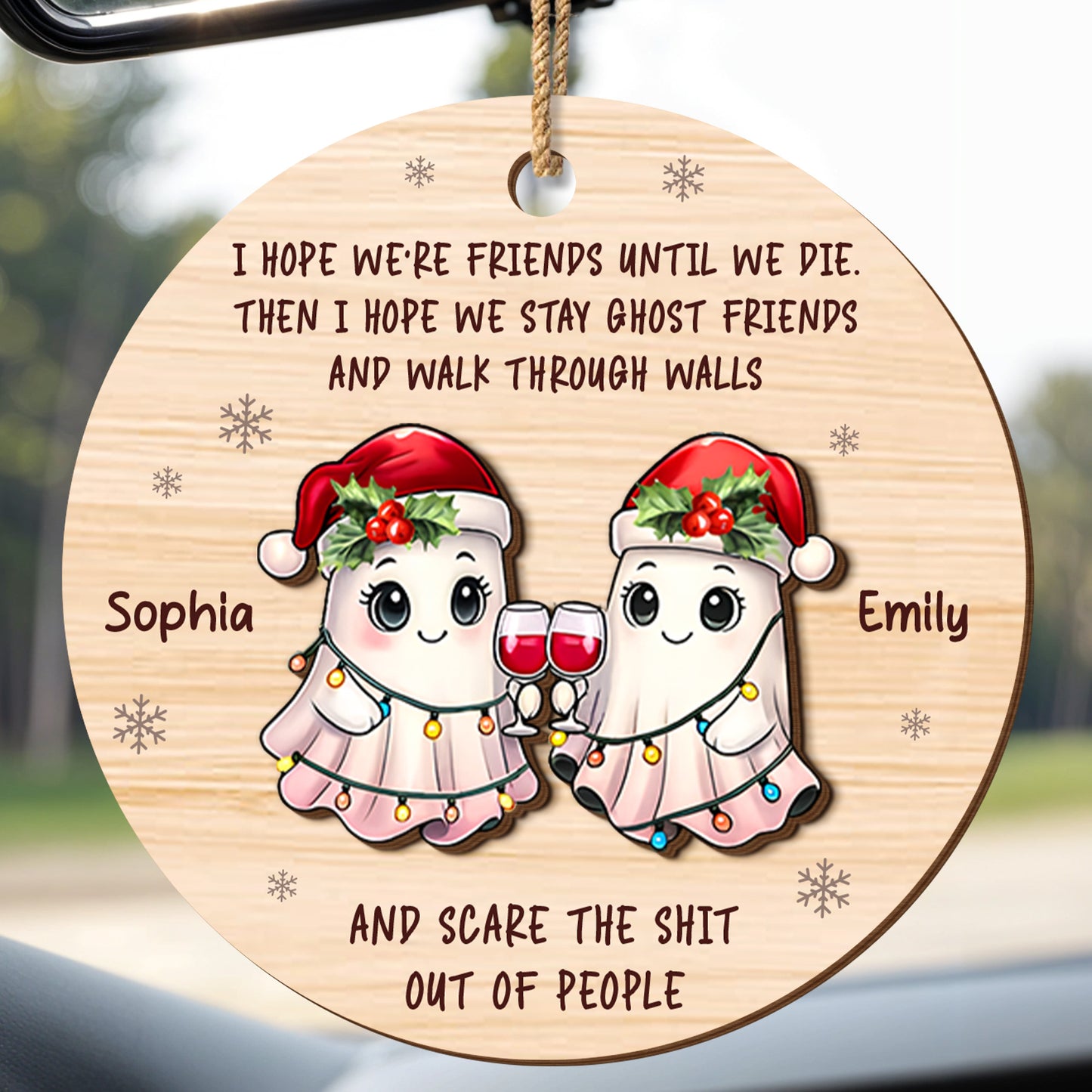 Friends Until We Die Ghost Friends Wine Glasses