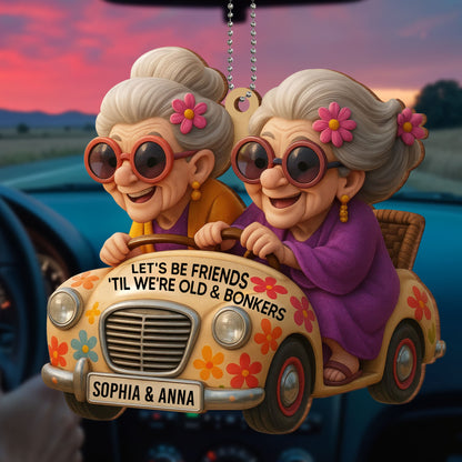 Let's Be Friends 'Til We're Old And Bonkers, Car and Flowers