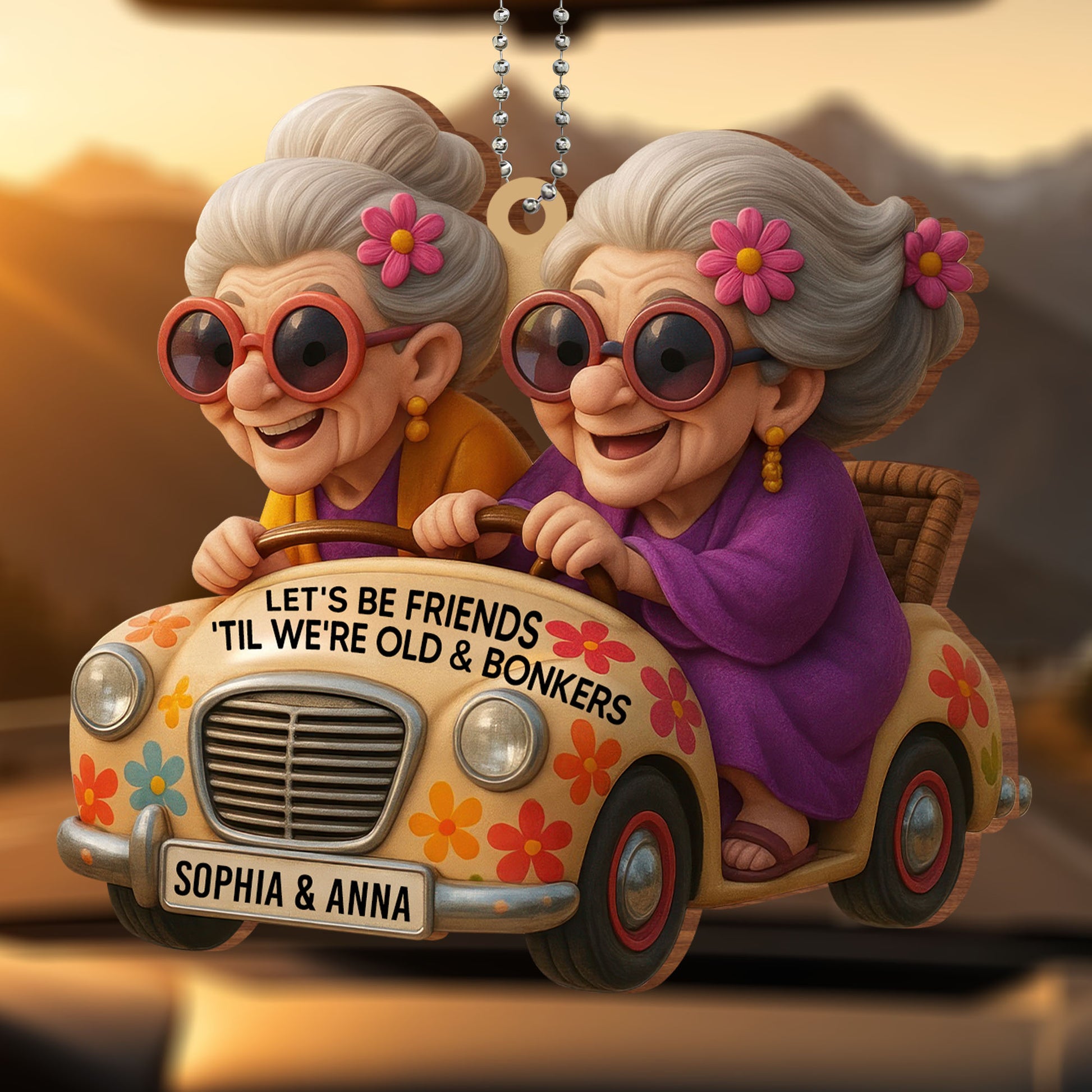 Let's Be Friends 'Til We're Old And Bonkers, Car and Flowers