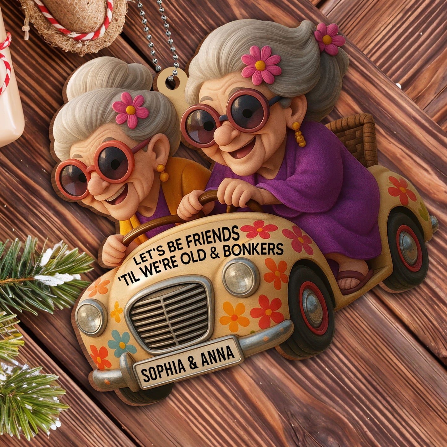 Let's Be Friends 'Til We're Old And Bonkers, Car and Flowers