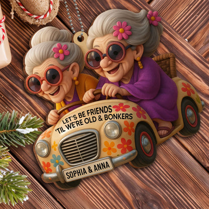 Let's Be Friends 'Til We're Old And Bonkers, Car and Flowers