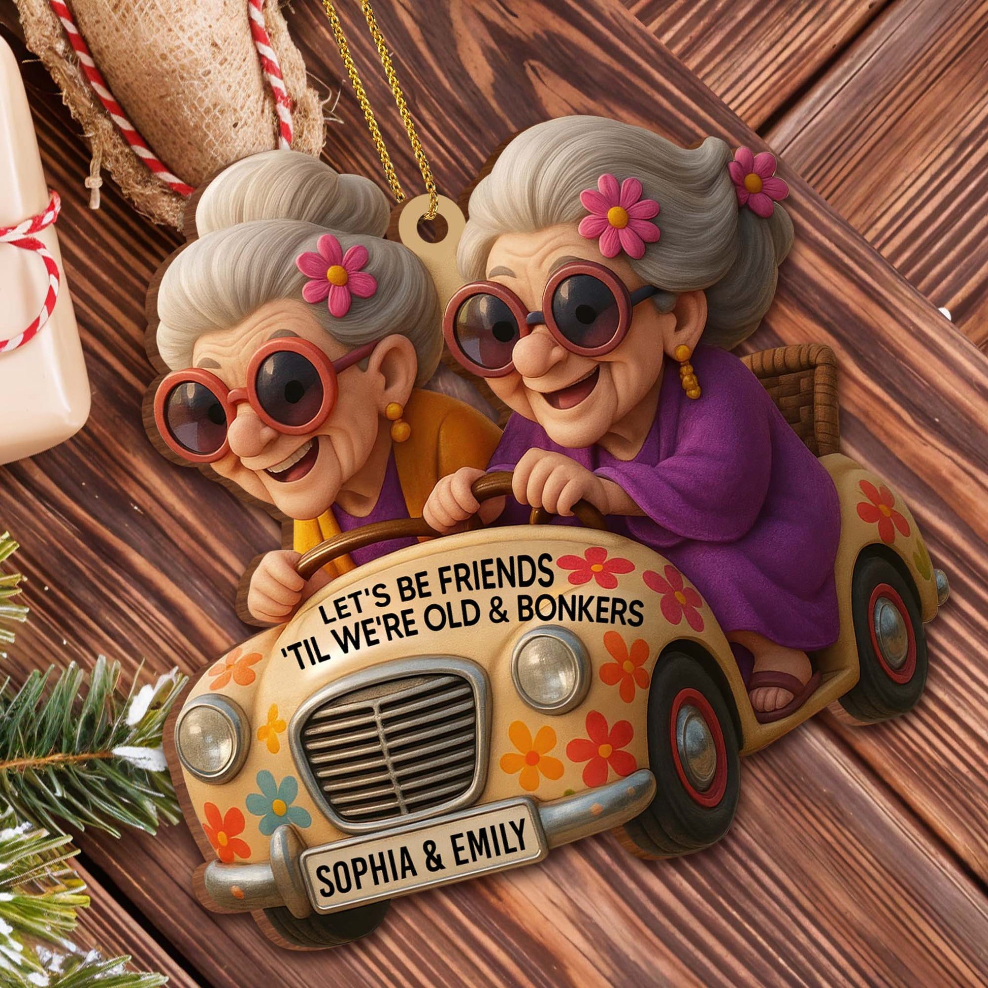 Let's Be Friends 'Til We're Old & Bonkers, Car and Flowers