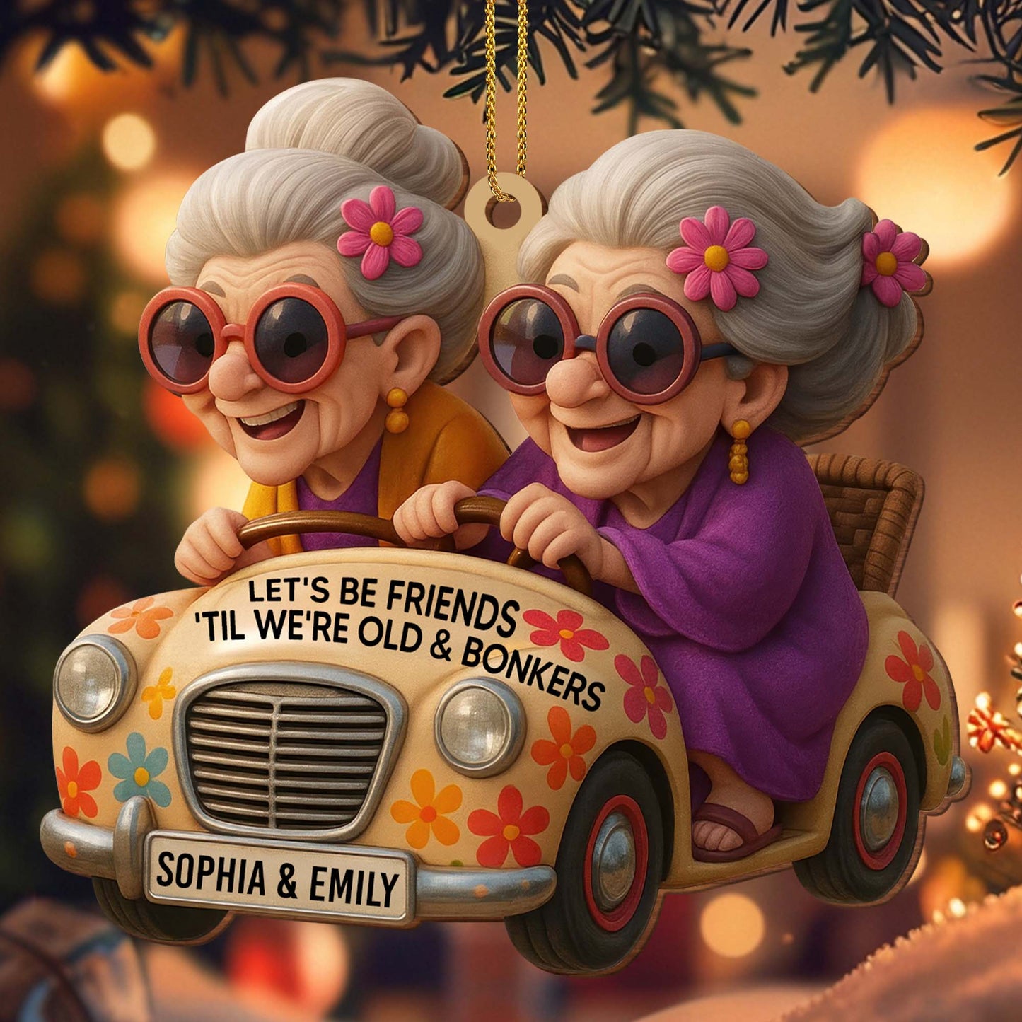 Let's Be Friends 'Til We're Old & Bonkers, Car and Flowers